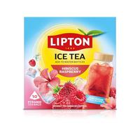 Lipton | Ice Tea Hibiscus Raspberry | 5L | Zero | senza zucchero | per preparazione in acqua fredda | infuso alle erbe con gusto ibisco e lampone | per 500 ml | 10 bustine piramidali