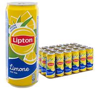 Lipton, Ice Tea, Tè Freddo al Gusto di Limone, Poche Calorie, con Stevia, Formato Sleek da 24x0,33L