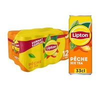 LIPTON Ice Tea - Tè ghiacciato, sapore di pesca, confezione da 12 x 33 cl