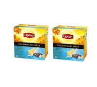 Lipton Russian Earl Grey Lemon Black Tea 20 bustine piramidali scegli 1 2 5...