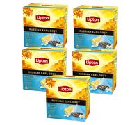 Lipton Russian Earl Grey Lemon Black Tea 20 bustine piramidali scegli 1 2 5...