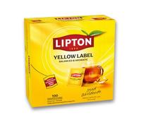 LIPTON Scatola da 100 sacchetti di tè giallo etichetta