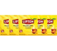 Lipton, Tè Nero Classico, Con Ingredienti 100% Naturali, Gusto Intenso ed equilibrato, ottimo per Tutte le Occasioni, Yellow Label, Confezione di Carta, Filtri Compostabili, 500 Filtri Tè Nero 1