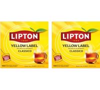 Lipton, Tè Nero Classico, Con Ingredienti 100% Naturali, Gusto Intenso ed equilibrato, ottimo per Tutte le Occasioni, Yellow Label, Confezione di Carta, Filtri Compostabili, 200 Filtri Tè Nero 1