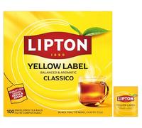 Lipton, Tè Nero Classico, Con Ingredienti 100% Naturali, Gusto Intenso ed equilibrato, ottimo per Tutte le Occasioni, Yellow Label, Confezione di Carta, Filtri Compostabili, 1000 Filtri Tè Nero 1