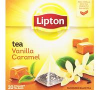 Lipton VANILLA and CARAMEL Tea Bags - Sealed Boxes of 6 x 20 bags = 120 pyramid tea bags