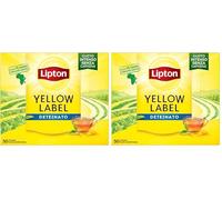 Lipton Yellow Label, Tè Nero Deteinato, Gusto Intenso ed Equilibrato, Ideale per Tutte le Occasioni, Confezione di Carta, Filtri Compostabili, 50 Filtri (Confezione da 2)