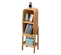 LiQENT-149 Libreria ad Angolo Mobile TV in Legno massello, Mobile Laterale, libreria Moderna e Semplice, mensola for Soggiorno, portaoggetti da Terra(113.5cm)