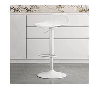 LiQENT-149 Sgabelli da bar Sedia ad altezza regolabile (58-78 cm) Sedia da reception for bar Sedia da pranzo moderna semplice sgabello alto Sedia con leva(Bianco)