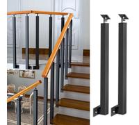 LIQONWAG Ringhiera Laterale con Perno Quadrato in Metper Scale, Gradini Interni, Ville, Balconi, Colonna Di Proteziindustriale - Ferramenta Perhiere Durevole per Sicurezza e Stile/2 Pcs/H 100Cm/38.4 i
