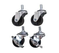 LIQONWAG Ruote Girevoli da 50 Mm, 4 Ruote per Mobili in Nylon ad Alta Resistenza, Staffa in Acciaio Inossidabile, Cuscinetti a Sfera Che Si Muovono Fluidamente, Ruote per Carrelli con Viti, Portata Ma