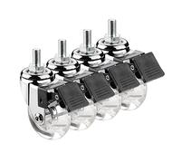 LIQONWAG Ruote Girevoli da 50 Mm, Ruote con Gambo M8 X 15 Mm, Ruote Girevoli con Filettatura a 360 Gradi, Set da 4, Ruote per Mobili, Ruote per Carrelli con Rivestimento in Gomma Trasparente./4 Braked