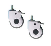 LIQONWAG Ruote Girevoli in Poliuretano, Ruote da 3/4/5 Pollici, Ruote per Attrezzature Mediche, con Freno, Ruote per Mobili, Ruote Universali, Silenziose, 2 Pezzi/Brake/4Inch