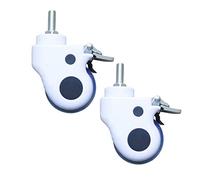 LIQONWAG Ruote Girevoli in Poliuretano, Ruote da 3/4/5 Pollici, Ruote per Attrezzature Mediche, con Freno, Ruote per Mobili, Ruote Universali, Silenziose, 2 Pezzi/Brake/3Inch