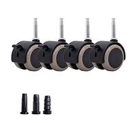 LIQONWAG Ruote Girevoli per Impieghi Gravosi, Ruote per Mobili, Ruote Girevoli per Mobili, Set Di 4 Ruote Girevoli in Gomma per Lettini per Bambini con Freni, Ruote per Mobili da 2", Accessori per Ruo