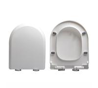 LIQONWAG Sedile Wc a Forma Di V/D/U, Sedile Wc Universale per Uso Domestico in Pp Ispessito, Copriwater con Chiusura Ammortizzata, Cerniere Regolabili e Sgancio Rapido per Una Facile Pulizia./44*35Cm