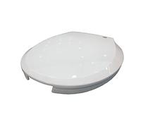 LIQONWAG Sedile Wc Aperto Frontale Commerciale con Coperchio, Sedile Wc Rotondo, Sedile Wc con Chiusura Ammortizzata, Sedile Wc in Plastica con Ampia Apertura, Bianco/35.5 * 40Cm