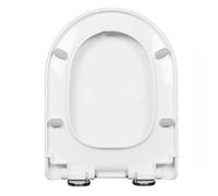 LIQONWAG Sedile Wc con Chiusura Lenta, Sedile Wc in Pp Bianco con Cerniera in Metregolabile a 360°, Sgancio Rapido per Una Facile Installazie Pulizia, Coperchio Wc a Forma Di U/D, Semplice Fissaggio D