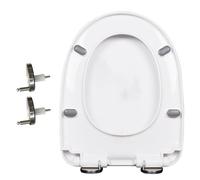 LIQONWAG Sedile Wc con Chiusura Silenziosa, Design a Chiusura Lenta, Materiale Pp, Facile da Installare, Sgancio Rapido con un Clic, Facile da Pulire, Cerniera Regolabile a 360°, Non Si Allenta Mai, B