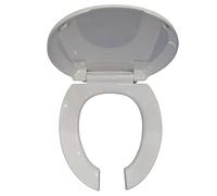LIQONWAG Sedile Wc, Sedili Wc Commerciali con Apertura Frontale e Coperchio a Chiusura Ammortizzata, Sgancio Rapido per Una Facile Pulizia/Round