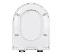 LIQONWAG Sedili Wc in Pp con Chiusura Silenziosa, Sedile Wc a D/U, Sedile Wc Spesso con Chiusura Ammortizzata, Cerniera in Metregolabile a 360°, Sgancio Rapido per Una Facile Pulizia, Fissaggio Superi
