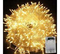 LIQS Christmas Twinkle String Lights,Battery Christmas Tree Fairy Lights con 2 Modalità Patio Esterno Della Festa di Nozze Della Camera da Letto Dell'interno (3M 30LED, Bianco caldo)