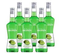 Liqueur de Monin Melon Vert - Melone Verde | Liquore al Melone Verde con Aromi Naturali | Confezione da 6 Bottiglie da 70cl