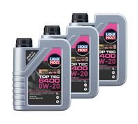 LIQUI MOLY 0W-20 3 Litro olio motore Top Tec 6400 per Acea C5 Renault Rn 17 Fe