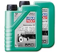 LIQUI MOLY 1264, di olio per tosaerba SAE 30, olio motore API SG, 2 flaconi da 1 l (etichetta in lingua tedesca)