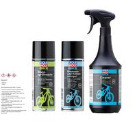 LIQUI MOLY Bicicletta Glanz-Sprühwachs + Detergente Bicicletta + Pulitore Catena