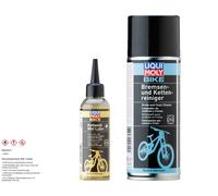 LIQUI MOLY Bicicletta Olio per Catena Bagnato Lube 100ml + Pulitore Aerosol