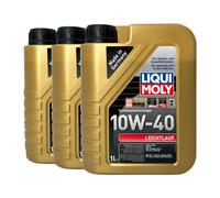 LIQUI MOLY Leichtlauf 10W-40 Olio Motore, 3x1 Litro