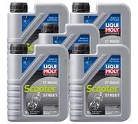LIQUI MOLY Moto 2T 5L Basic Scooter Strada Roller Olio Motore API TC JASO FC