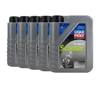 LIQUI MOLY Moto 2T Basic Scooter ISO-L-EGB, JASO FB, API TC, 5x1 Litro