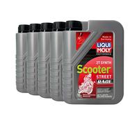 LIQUI MOLY Moto 2T Sintetico Scooter Race ISO-L-EGD, JASO FD, API TC, 5x1 Litro