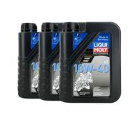 LIQUI MOLY Moto 4T Basic Street 10W-40 JASO MA2, API SN PLUS, 3x1 Litro