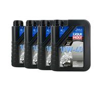 LIQUI MOLY Moto 4T Basic Street 10W-40 JASO MA2, API SN PLUS, 4x1 Litro