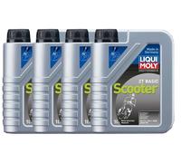 Liqui Moly Motocicletta 2T Basic Scooter / 1619 / 4x 1 Litro Olio Motore