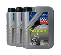 LIQUI MOLY Motocicletta 2T Basic Scooter ISO-L-EGB, Jaso Fb, Api TC, 3x1 Litro