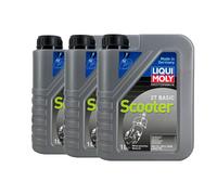 LIQUI MOLY Motocicletta 2T Basic Scooter ISO-L-EGB, Jaso Fb, Api TC, 3x1 Litro
