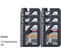LIQUI MOLY Motocicletta 4T 15W-50 6Liter Offroad Moto olio motore Api Sl Jaso