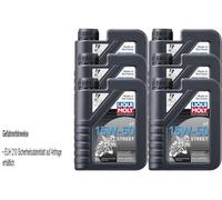 LIQUI MOLY Motocicletta 4T 15W-50 6Liter Street Moto olio motore Api Sl Jaso MA2