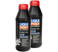 Olio Forcella Liqui Moly Motocicletta 10W Medio 2x 500 ML Ammortizzatori