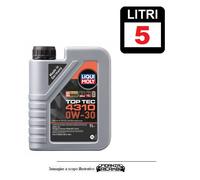 LIQUI MOLY OLIO MOTORE 0W30 FIAT Twin Air Made In Germany TOP TEC 4310 - Litri 5