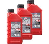 LIQUI MOLY olio motore 10W-40 Nova Super 3 Litri MB 229.1 228.1 Man 271 Api Sj