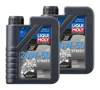 Liqui Moly Olio Motore Minerale Racing 2x 1 Liter 20W-50 API SN 4 Tempi