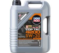 LIQUI MOLY Olio motore Top Tec 5W-30 4 L Compatibilità con RENAULT Clio 3 Hatchback BR0/1, CR0/1 Clio 2 BB0/1/2, CB0/1/2, PEUGEOT 206 2 volumi/Coda spiovente 2A/C 207 WA, WC 208 I Hatchback CA, CC