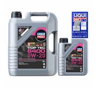 LIQUI MOLY Olio Motore Top Tec 6400 0W-20 ACEA C5 Renault RN 17 FE 6 L