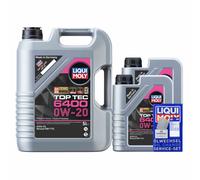 LIQUI MOLY Olio Motore Top Tec 6400 0W-20 ACEA C5 Renault RN 17 FE 7 L