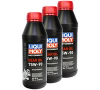 LIQUI MOLY Olio Per Trasmissione Syntetico Moto 3x 500 Ml 75W-90